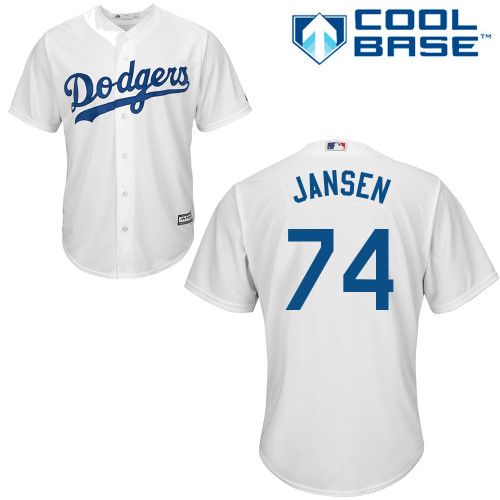 Dodgers #74 Kenley Jansen White Cool Base Stitched Youth MLB Jersey Dodgers #74 Kenley Jansen White Cool Base Stitched Youth MLB Jersey