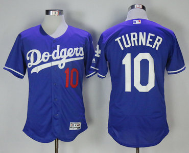 Dodgers 10 Justin Turner Blue Flexbase Jersey