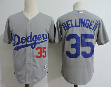 Dodgers 35 Cody Bellinger Gray Cool Base Jersey