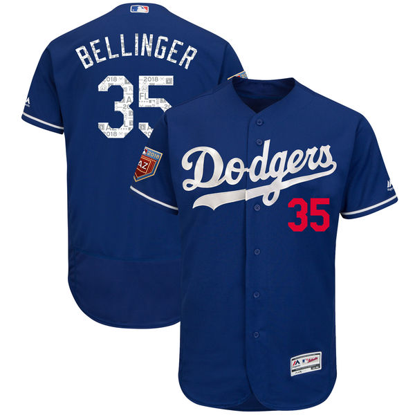 Dodgers 35 Cody Bellinger Royal 2018 Spring Training Flexbase Jersey