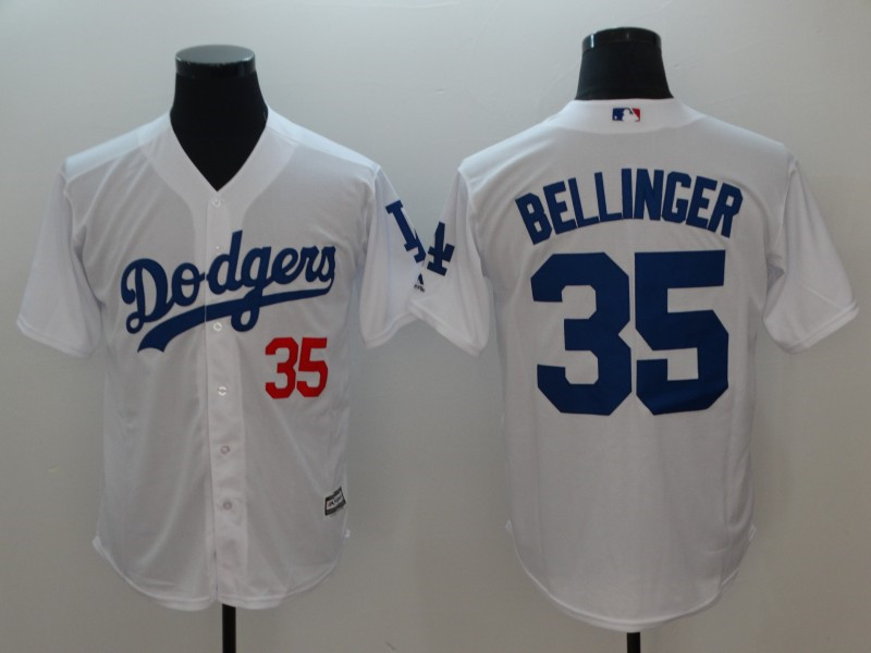 Dodgers 35 Cody Bellinger White Cool Base Jersey
