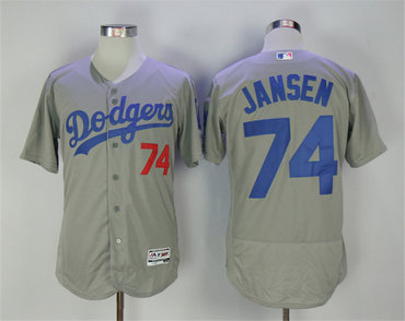 Dodgers 74 Kenley Jansen Gray Flexbase Jersey