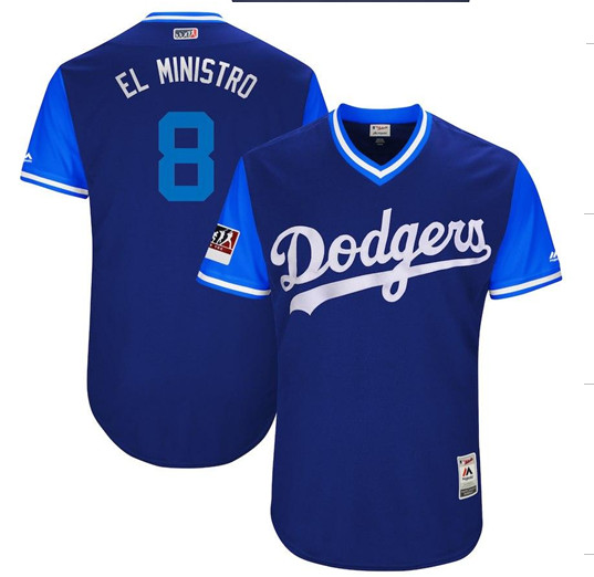 Dodgers 8 Manny Machado El Ministro Royal 2018 Players' Weekend Authentic Team Jersey