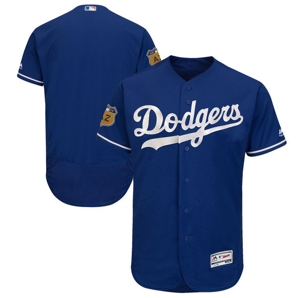 Dodgers Blank Blue 2017 Spring Training Flexbase Jersey