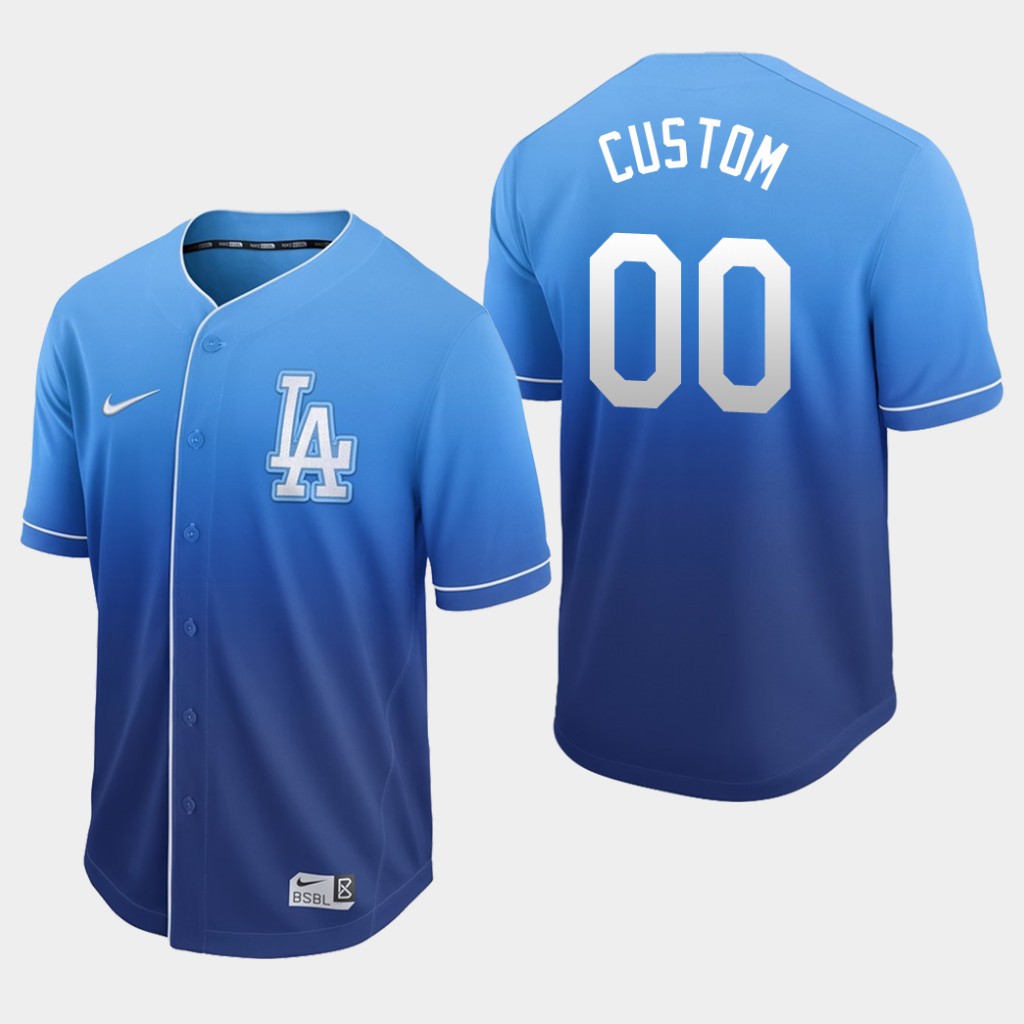 Dodgers Royal Fade Custom Authentic Jersey Dodgers Royal Fade Custom Authentic Jersey