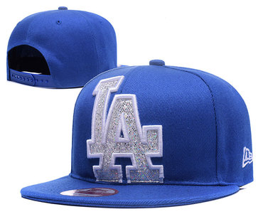 Dodgers Sequins Logo Blue Adjustable Hat YD