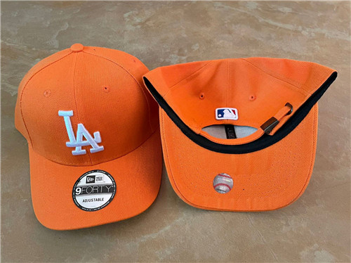 Dodgers Snapback Hat Orange--TX