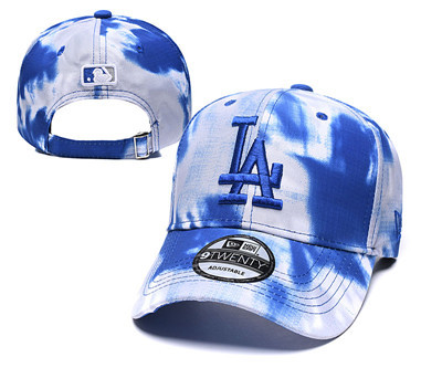 Dodgers Team Logo Blue Peaked Adjustable Hat -YD