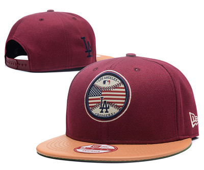Dodgers Team Logo Burgundy Adjustable Hat GS