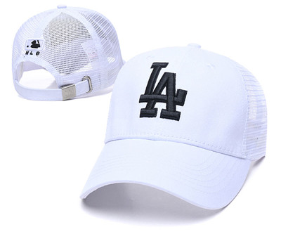 Dodgers Team Logo White Peaked Adjustable Hat TX