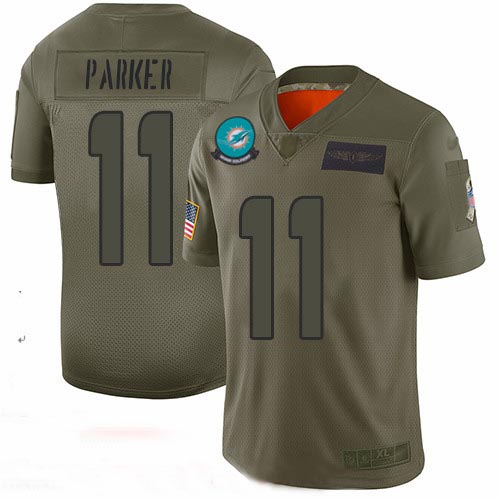 Dolphins #11 DeVante Parker Camo Men's Stitched Football Limited 2019 Salute To Service Jersey Dolphins #11 DeVante Parker Camo Men's Stitched Football Limited 2019 Salute To Service Jersey