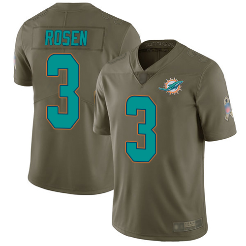 Dolphins #3 Josh Rosen Olive Youth Stitched Football Limited 2017 Salute to Service Jersey Dolphins #3 Josh Rosen Olive Youth Stitched Football Limited 2017 Salute to Service Jersey