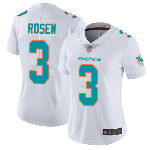 Dolphins #3 Josh Rosen White Women's Stitched Football Vapor Untouchable Limited Jersey Dolphins #3 Josh Rosen White Women's Stitched Football Vapor Untouchable Limited Jersey