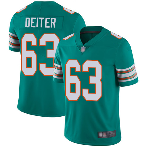 Dolphins #63 Michael Deiter Aqua Green Alternate Men's Stitched Football Vapor Untouchable Limited Jersey Dolphins #63 Michael Deiter Aqua Green Alternate Men's Stitched Football Vapor Untouchable Limited Jersey