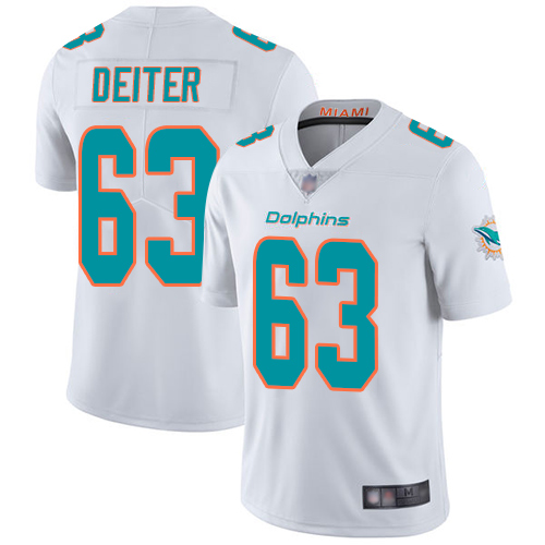 Dolphins #63 Michael Deiter White Men's Stitched Football Vapor Untouchable Limited Jersey Dolphins #63 Michael Deiter White Men's Stitched Football Vapor Untouchable Limited Jersey