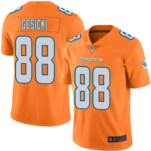 Dolphins #88 Mike Gesicki Orange Youth Stitched Football Limited Rush Jersey Dolphins #88 Mike Gesicki Orange Youth Stitched Football Limited Rush Jersey