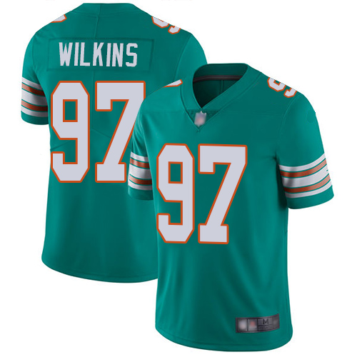 Dolphins #97 Christian Wilkins Aqua Green Alternate Youth Stitched Football Vapor Untouchable Limited Jersey Dolphins #97 Christian Wilkins Aqua Green Alternate Youth Stitched Football Vapor Untouchable Limited Jersey