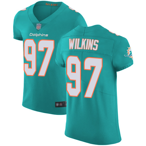 Dolphins #97 Christian Wilkins Aqua Green Team Color Men's Stitched Football Vapor Untouchable Elite Jersey Dolphins #97 Christian Wilkins Aqua Green Team Color Men's Stitched Football Vapor Untouchable Elite Jersey
