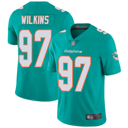 Dolphins #97 Christian Wilkins Aqua Green Team Color Youth Stitched Football Vapor Untouchable Limited Jersey Dolphins #97 Christian Wilkins Aqua Green Team Color Youth Stitched Football Vapor Untouchable Limited Jersey