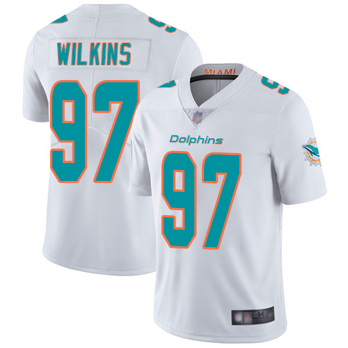 Dolphins #97 Christian Wilkins White Youth Stitched Football Vapor Untouchable Limited Jersey Dolphins #97 Christian Wilkins White Youth Stitched Football Vapor Untouchable Limited Jersey