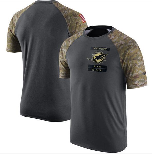 Dolphins Anthracite Salute to Service Men's Short Sleeve T-Shirt Dolphins Anthracite Salute to Service Men's Short Sleeve T-Shirt