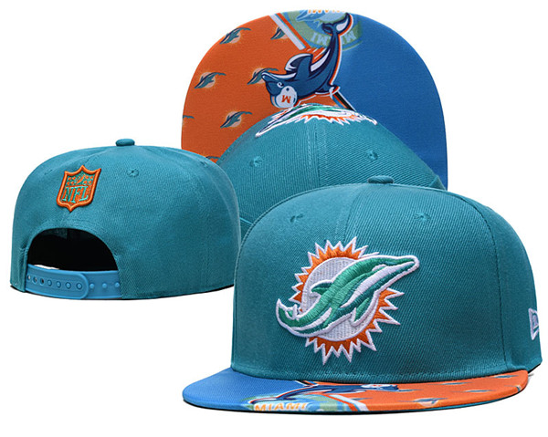 Dolphins Green Snapback Hat--GS