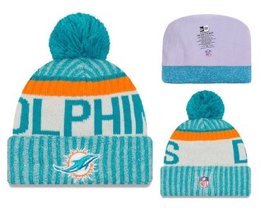 Dolphins Team Logo Aqua Knit Hat YD