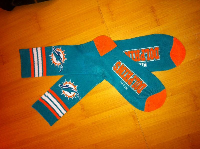 Dolphins Team Logo Green NFL Socks Dolphins Team Logo Green NFL Socks