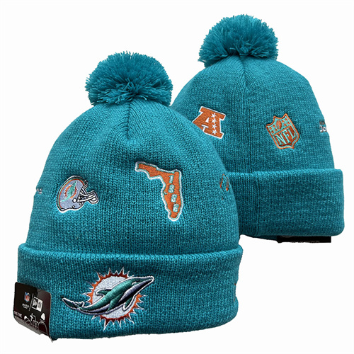 Dolphins Team Logo Pom Knit Hat YD