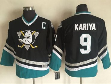 Ducks #9 Paul Kariya Black CCM Throwback Youth Stitched NHL Jersey Ducks #9 Paul Kariya Black CCM Throwback Youth Stitched NHL Jersey