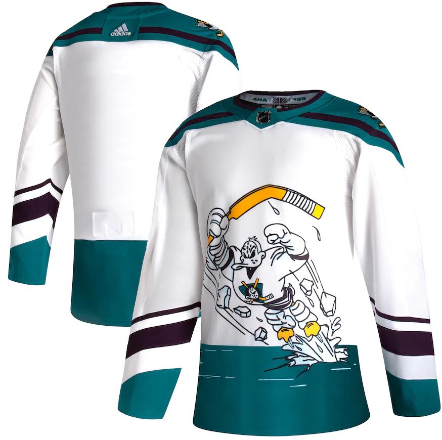 Ducks Blank White 2020-21 Reverse Retro Adidas Jersey
