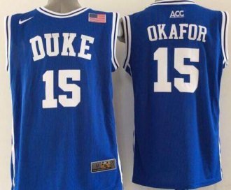 Duke Blue Devils #15 Jahlil Okafor Blue Basketball New Stitched NCAA Jersey