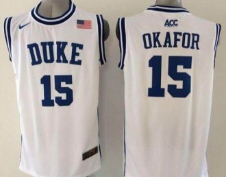 Duke Blue Devils #15 Jahlil Okafor White Basketball New Stitched NCAA Jersey