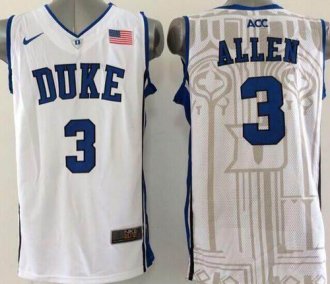 Duke Blue Devils #3 Grayson Allen White Basketball New Stitched NCAA Jersey