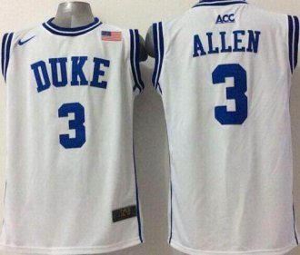 Duke Blue Devils #3 Grayson Allen White Basketball Stitched NCAA Jersey