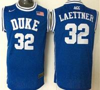 Duke Blue Devils #32 Christian Laettner Blue Basketball New Stitched NCAA Jersey