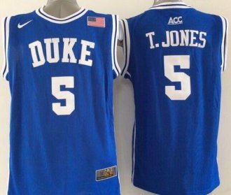 Duke Blue Devils #5 Tyus Jones Blue Basketball New Stitched NCAA Jersey