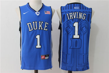 Duke Blue Devils 1 Kyrie Irving Blue College Basketball Jersey