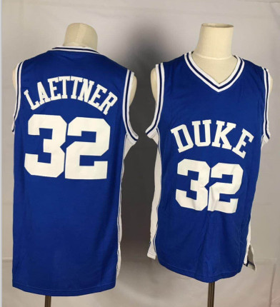 Duke Blue Devils 32 Christian Laettner Blue College Basketball Jersey Duke Blue Devils 32 Christian Laettner Blue College Basketball Jersey