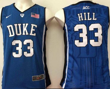 Duke Blue Devils 33 Grant Hill Navy College Basketball Jersey