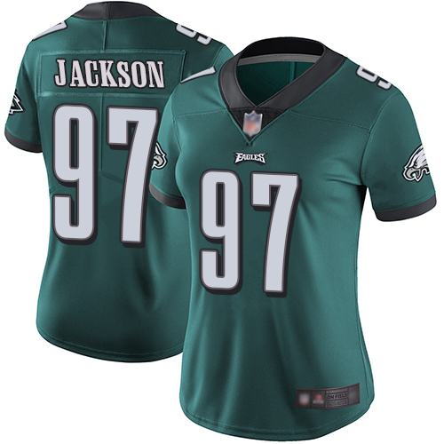 Eagles #97 Malik Jackson Midnight Green Team Color Women's Stitched Football Vapor Untouchable Limited Jersey Eagles #97 Malik Jackson Midnight Green Team Color Women's Stitched Football Vapor Untouchable Limited Jersey