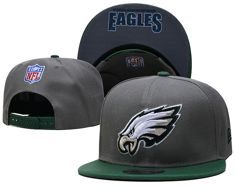Eagles Gray Snapback Hat --TX