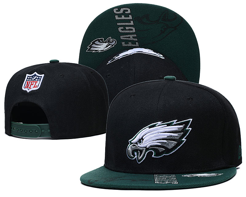 Eagles Team Logo Black Adjustable Hat GS
