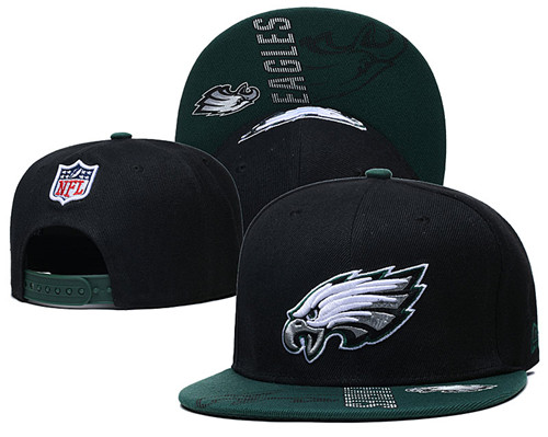 Eagles Team Logo Black Adjustable Hat GS