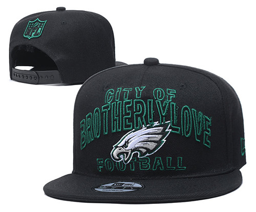 Eagles Team Logo Black Adjustable Hat YD
