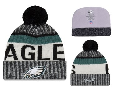 Eagles Team Logo Black Knit Hat YD