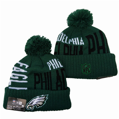 Eagles Team Logo Green Pom Knit Hat YD