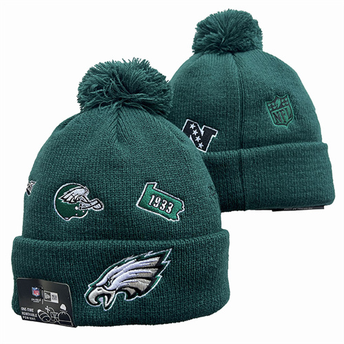 Eagles Team Logo Pom Knit Hat YD-3