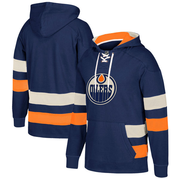Edmonton Oilers Navy Men's Customized All Stitched Hooded Sweatshirt Edmonton Oilers Navy Men's Customized All Stitched Hooded Sweatshirt