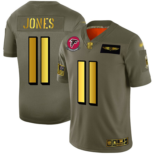 Falcons #11 Julio Jones Camo Gold Men's Stitched Football Limited 2019 Salute To Service Jersey Falcons #11 Julio Jones Camo Gold Men's Stitched Football Limited 2019 Salute To Service Jersey